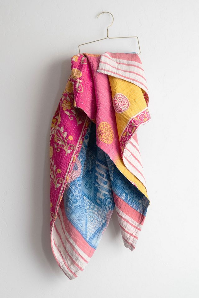 Roan Iris One of a kind Kantha Baby Blanket No. 09017 AnthroLiving