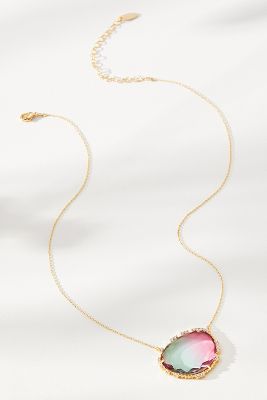 By Anthropologie Rebirth Necklace In Green