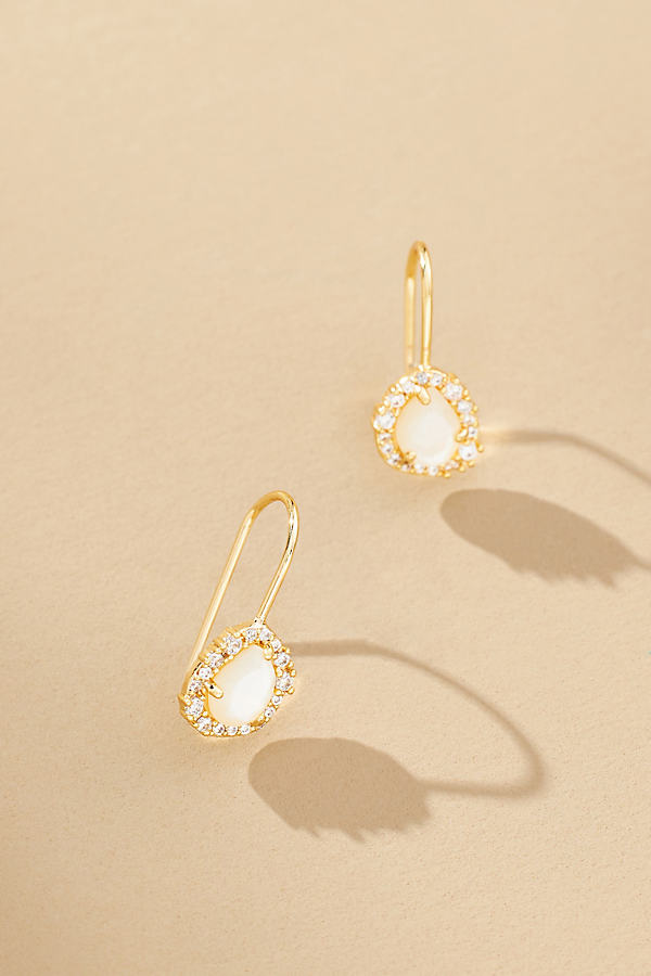 By Anthropologie Small Rebirth Earrings In White