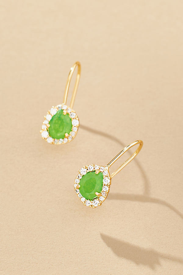 By Anthropologie Small Rebirth Earrings In Green
