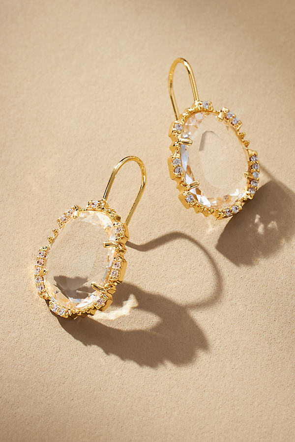 Gold-Plated Medium Rebirth Crystal Drop Earrings