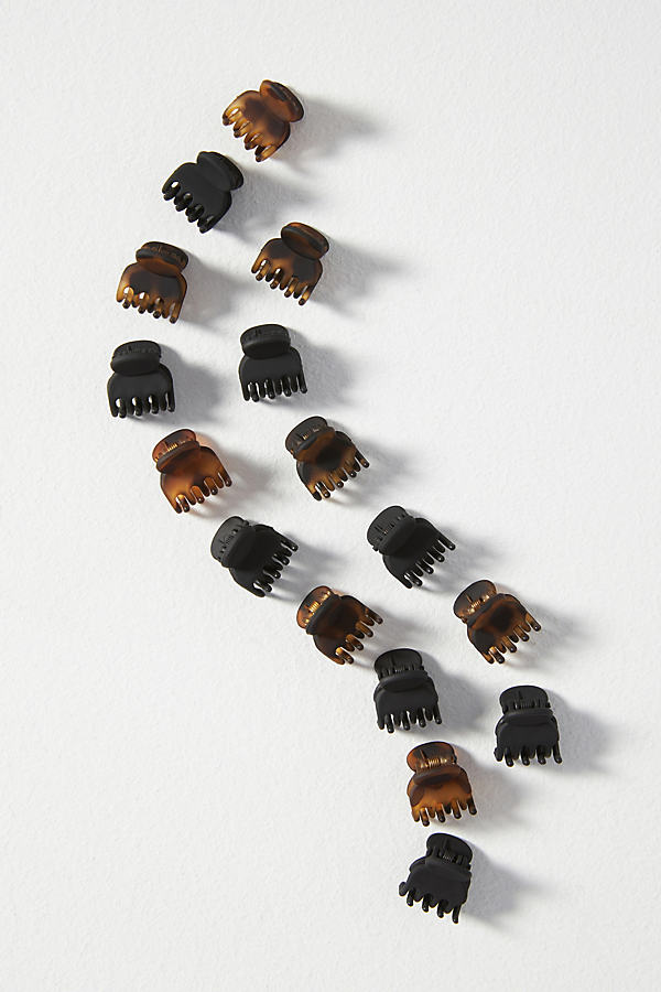Kitsch Mini Hair Claw Clips, Set Of 16 In Black