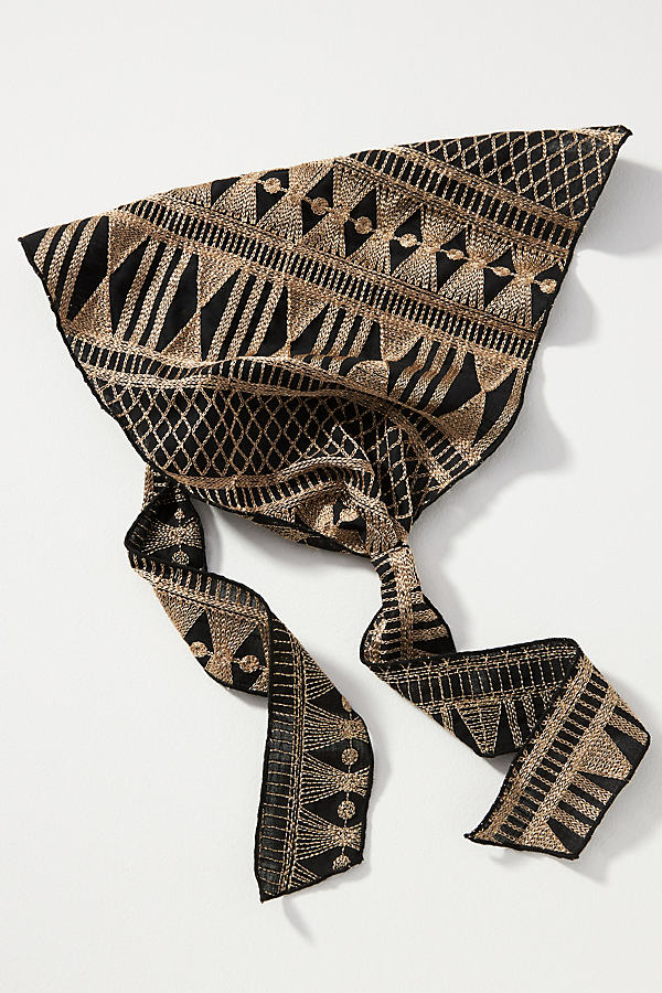 By Anthropologie Textured Hair Scarf In Black