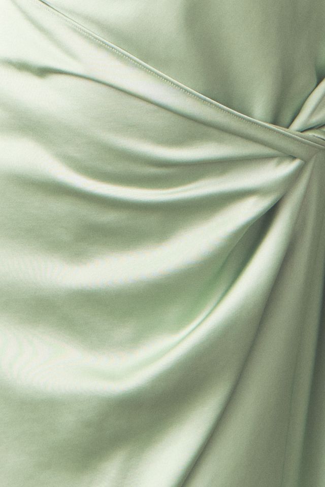 Significant Other Esme Cowl-Neck Draped Satin Side-Slit Maxi Dress #3