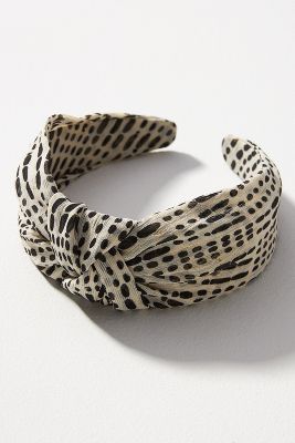 Shop By Anthropologie Everly Dotted Knot Headband In White