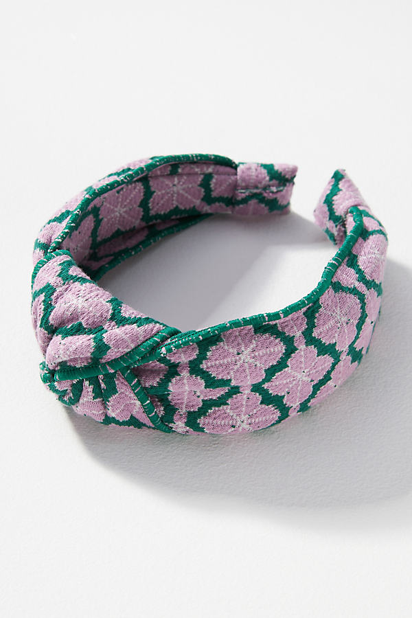 By Anthropologie Clover Terry Headband In Purple