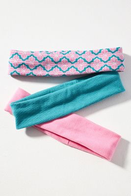 Shop By Anthropologie Clove Stretch Headbands, Set Of 3 In Pink