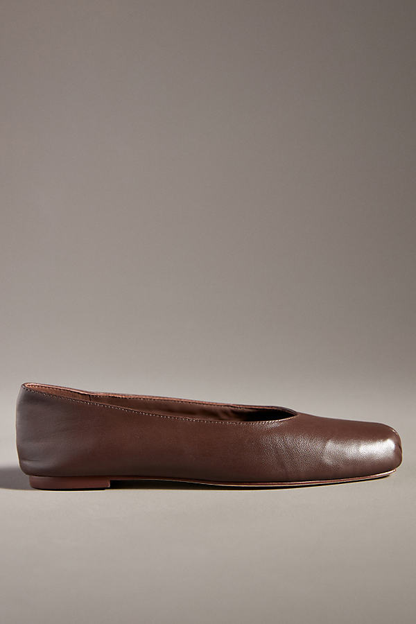 Shop Reformation Mikayla Ballet Flats In Brown
