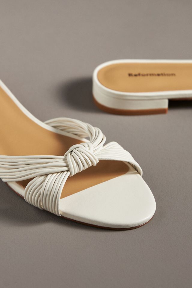 Reformation Peridot Mignon Knot Flat Sandals #3