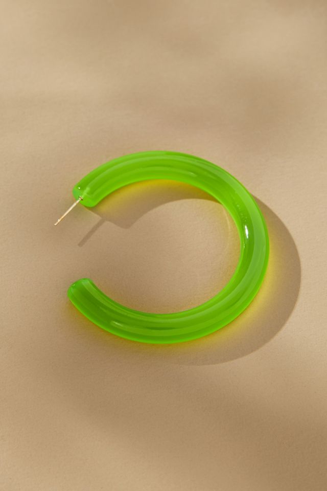 Crystal Haze Translucent Hoop Earrings #1