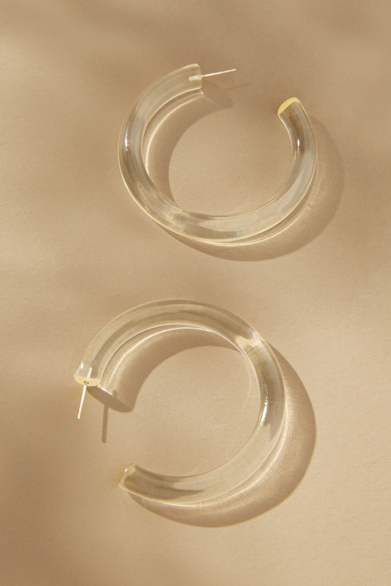 Crystal Haze Translucent Hoop Earrings