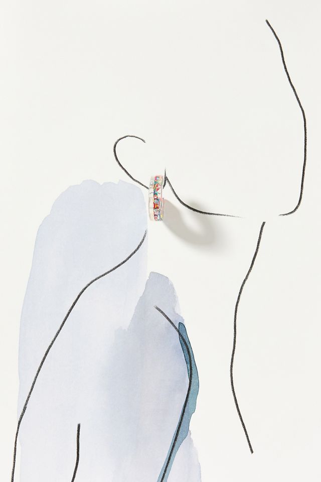 Crystal Haze Confetti Hoop Earrings #2