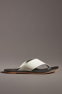 Shop Beek Pip Leather Thong Sandals In Black