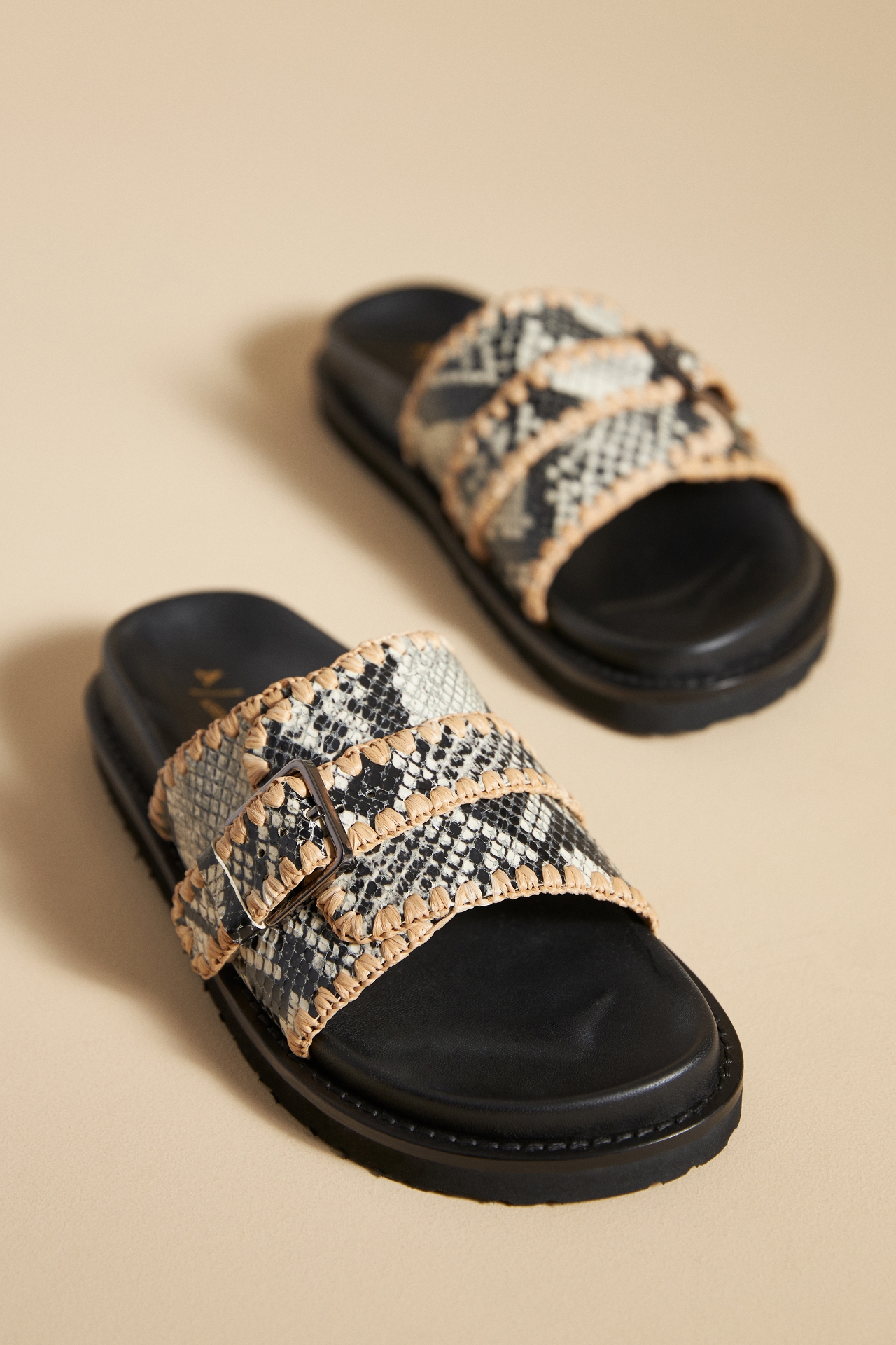 Pilcro Buckle Slide Sandals