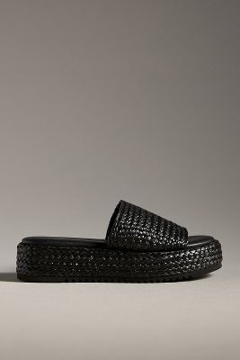 Shop Matisse Montego Platform Slides In Black