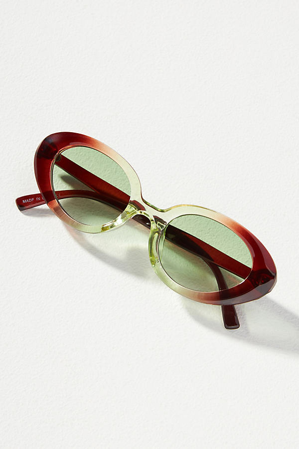 Shop By Anthropologie Gradient Oval Sunglasses In Multicolor