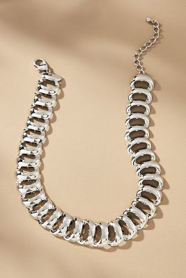 By Anthropologie Ladder Link Collar Necklace In Silver