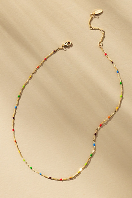 By Anthropologie Delicate Bead Necklace