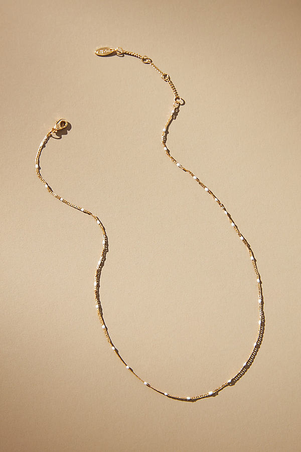 Shop By Anthropologie Delicate Bead Necklace In White