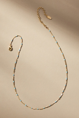 By Anthropologie Delicate Bead Necklace In Gold