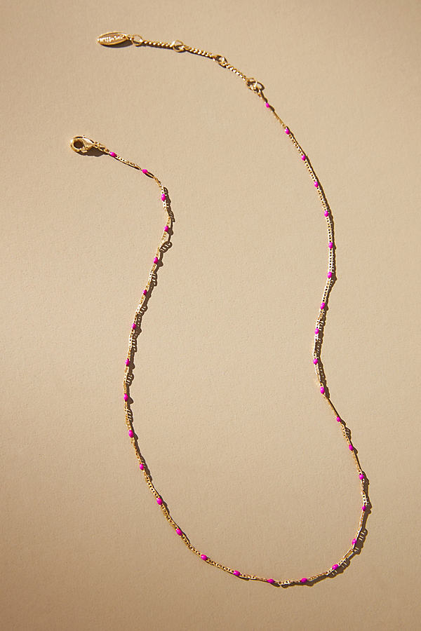 Shop By Anthropologie Delicate Bead Necklace In Purple