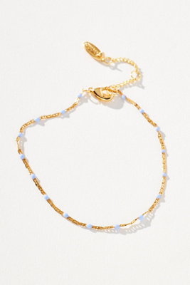 By Anthropologie Delicate Bead Necklace In Gold