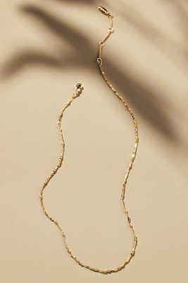 Shop By Anthropologie Delicate Bead Necklace In Gold