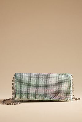 Shop Dolce Vita Chainmail Clutch In Green