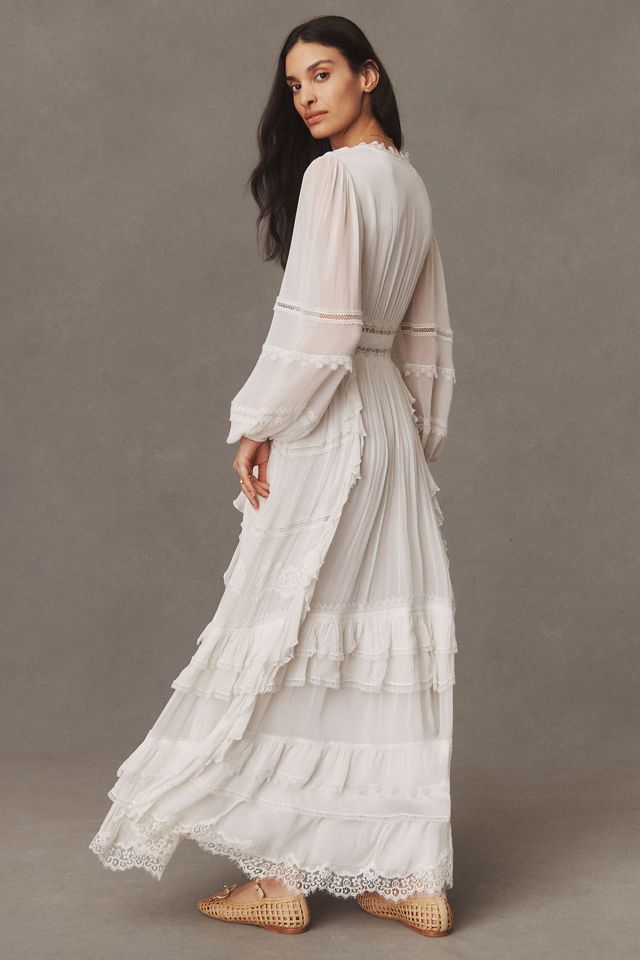 Rococo Sand Mia Long-Sleeve Ruffled Maxi Dress #1
