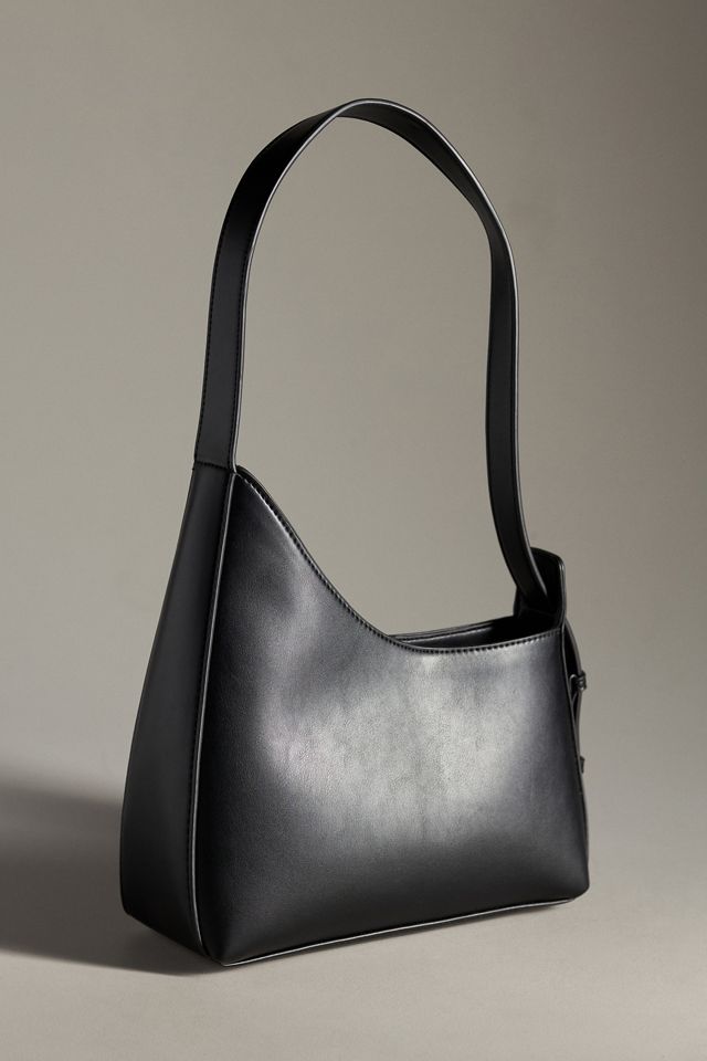 Asymmetrical Black Shoulder Bag