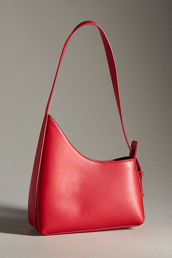 Shop By Anthropologie The Noemi Asymmetrical Buckle Shoulder Bag In Red
