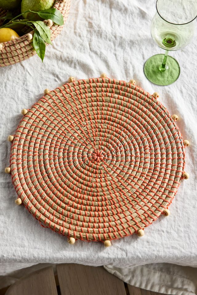 Beaded Seagrass Placemat #1
