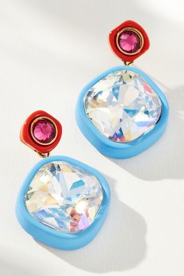 Shop By Anthropologie Mixed Shapes Drop Earrings In Blue