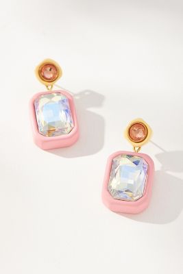Shop By Anthropologie Mixed Shapes Drop Earrings In Pink
