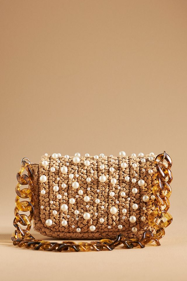 Fiona Shoulder Bag: Embellished Raffia Chain Edition #1
