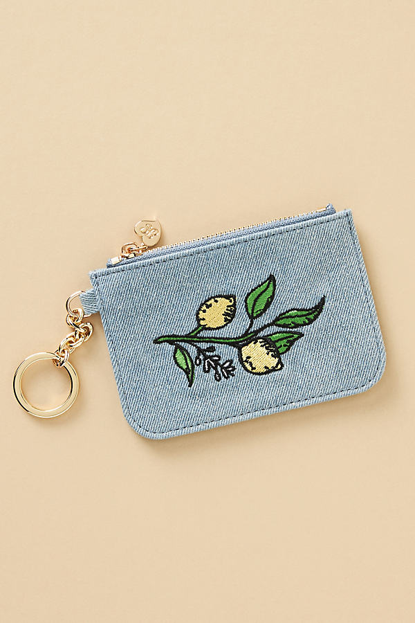 Frasier Sterling X Anthropologie Coin Purse Key Chain In Yellow