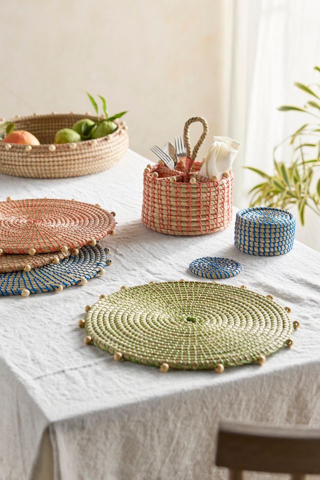 Woven Seagrass Coasters, Set of 6 #1