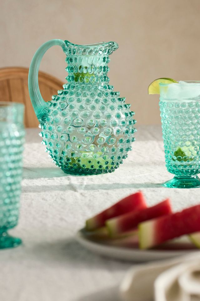 Hobnail Glass Goblets, Set of 2 #1
