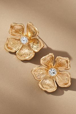 Shop Baublebar Baby Bloomer Earrings In Gold