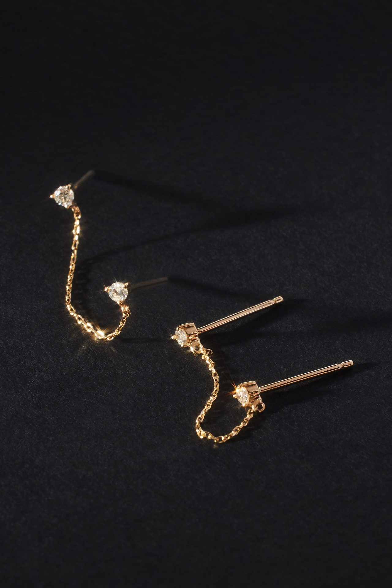 Double Looped White Sapphire Earrings