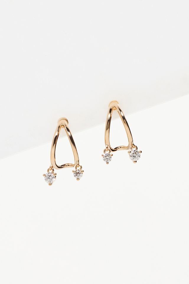 Diamond Cage Huggie Hoop Earrings #3