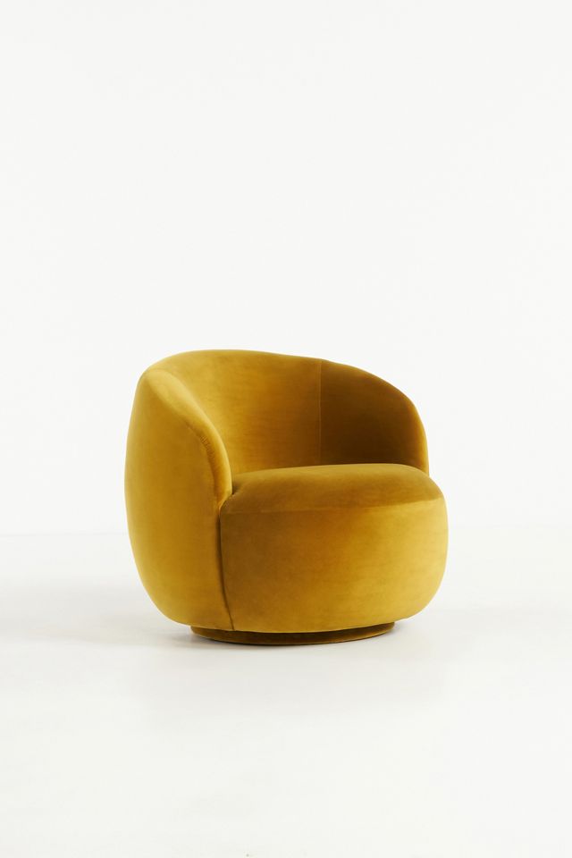 Velvet Cosette Swivel Chair #3