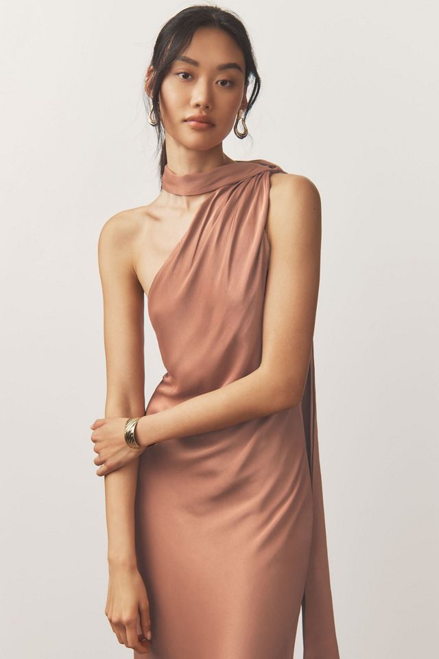 Back Twist Square Neck Dress_BDHL6181