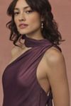 bhldn nicoletta one-shoulder scarf satin midi dress BHLDN | Dresses | Bhldn Nicoletta Oneshoulder Scarf Satin Midi Dress In  Burgundy Size Extra Small