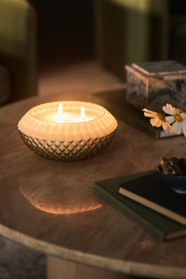 Glass Woody Cedar Leaf & Oak Candle #3