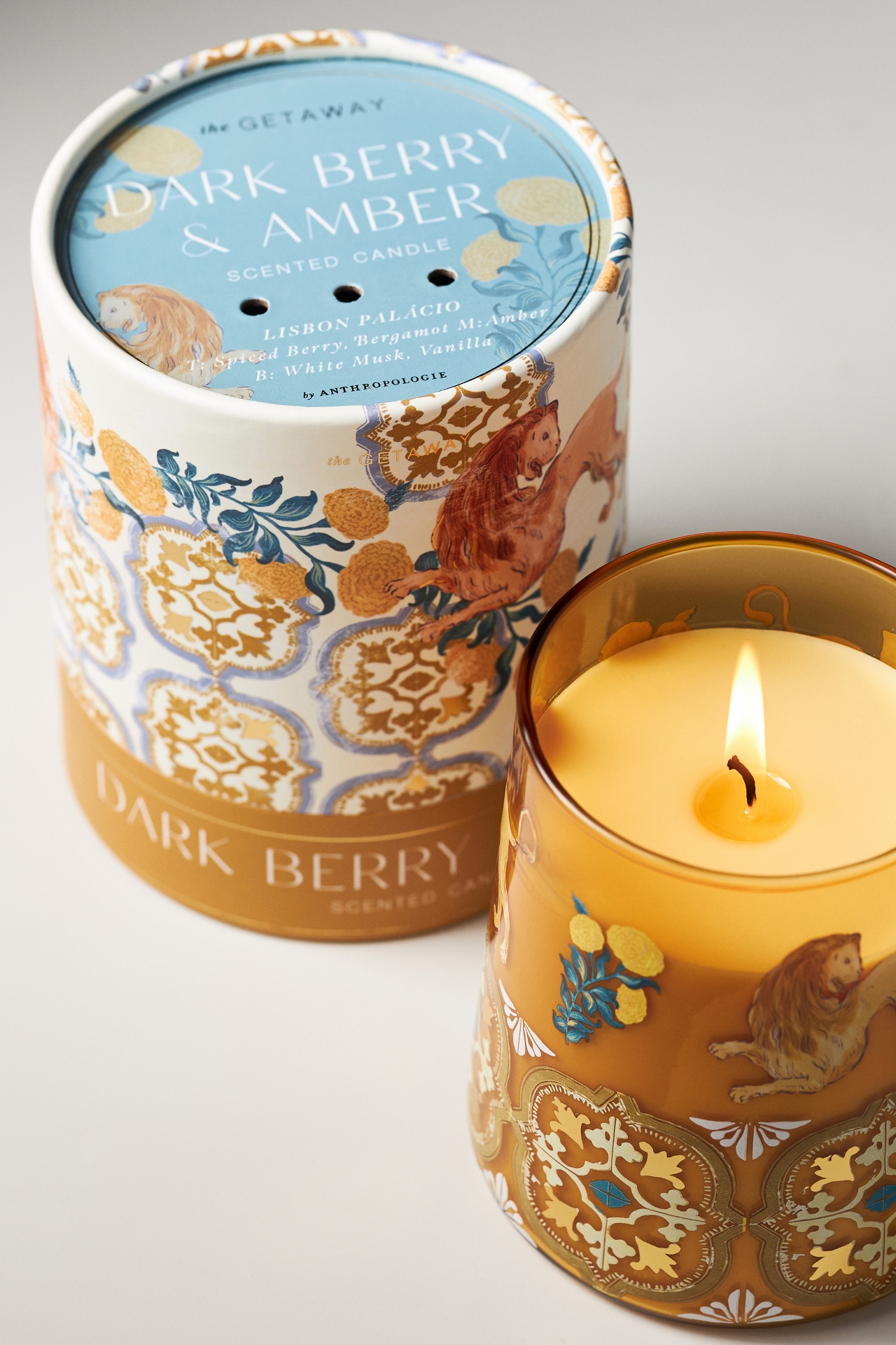 Getaway Floral Dark Berry & Amber Boxed Candle