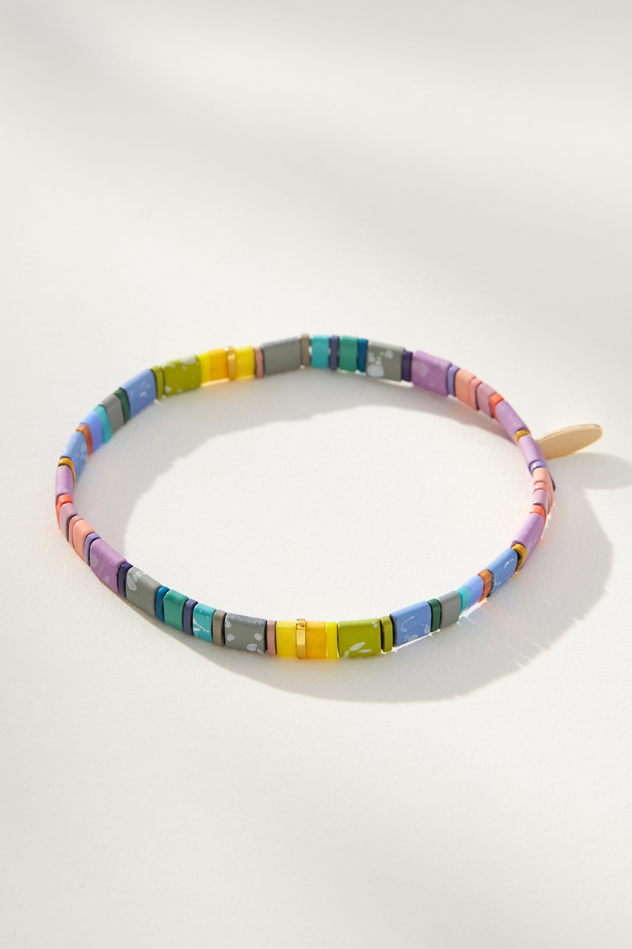 Colorful Beaded Chicklet Bracelet