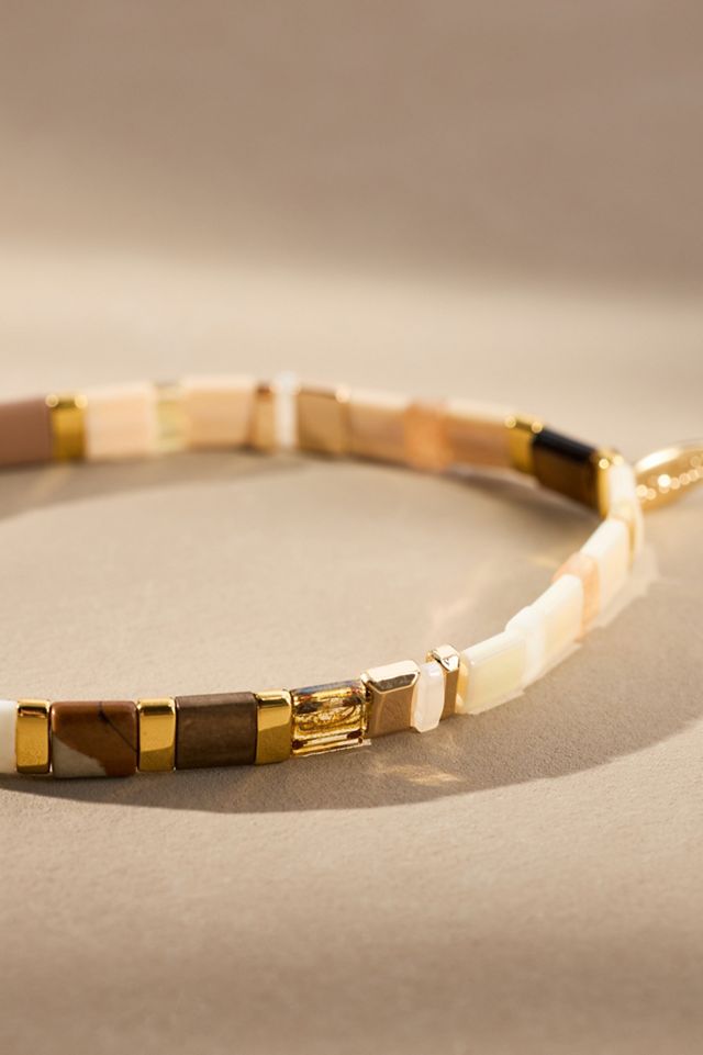 Colorful Beaded Chicklet Bracelet #1