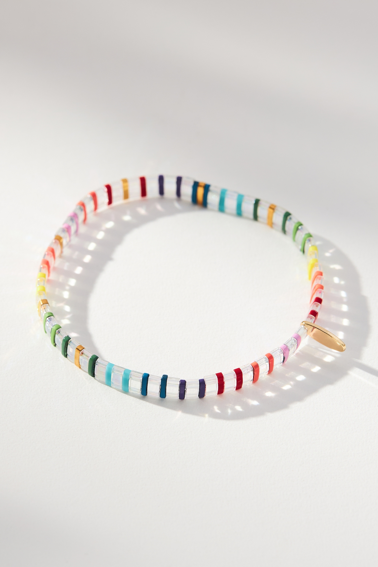 Colorful Beaded Chicklet Bracelet