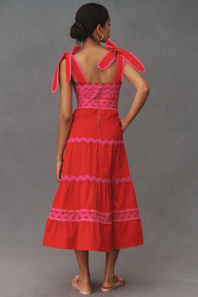 Celia B Jade Embroidered Square-Neck A-Line Dress #2